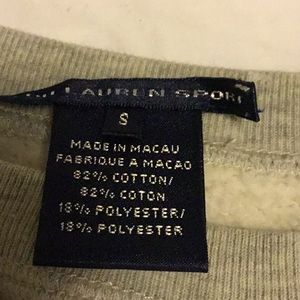 Grey fleece round neck sweatshirt